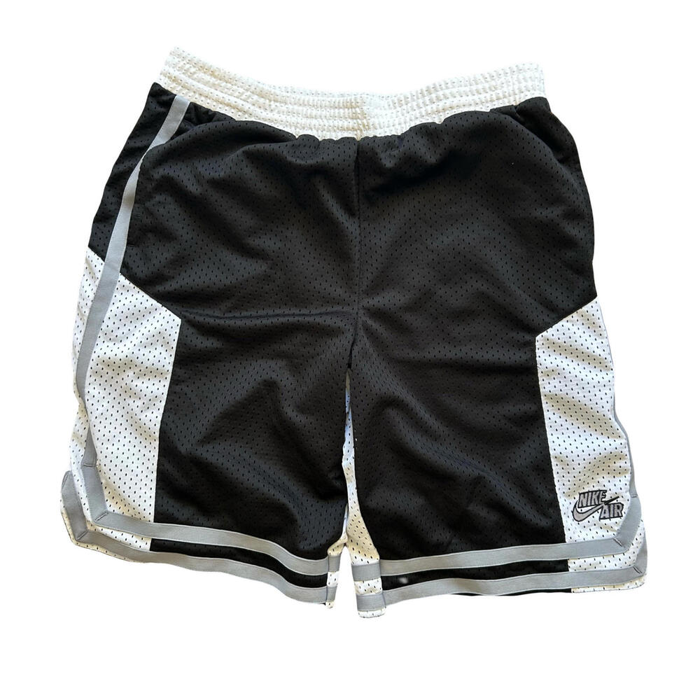 Nike Air Mesh Basketball Shorts Black White Vintage 2000's